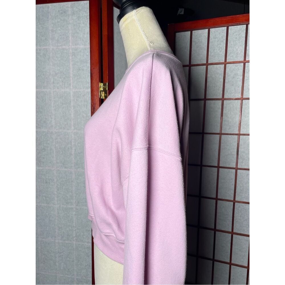 Wild Fable Women's Light Lavender Purple Crewneck Crop Sweatshirt (Size: XL) - Picture 8 of 16